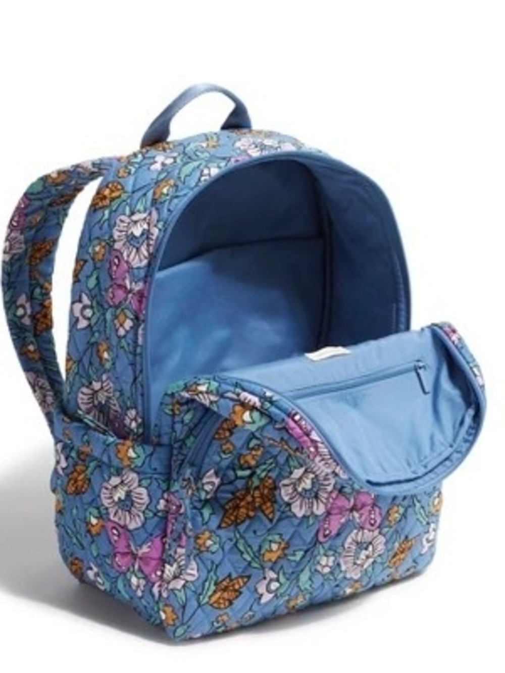 Vera Bradley Kids Quilted Floral Backpack - Blue - Picture 2 of 10
